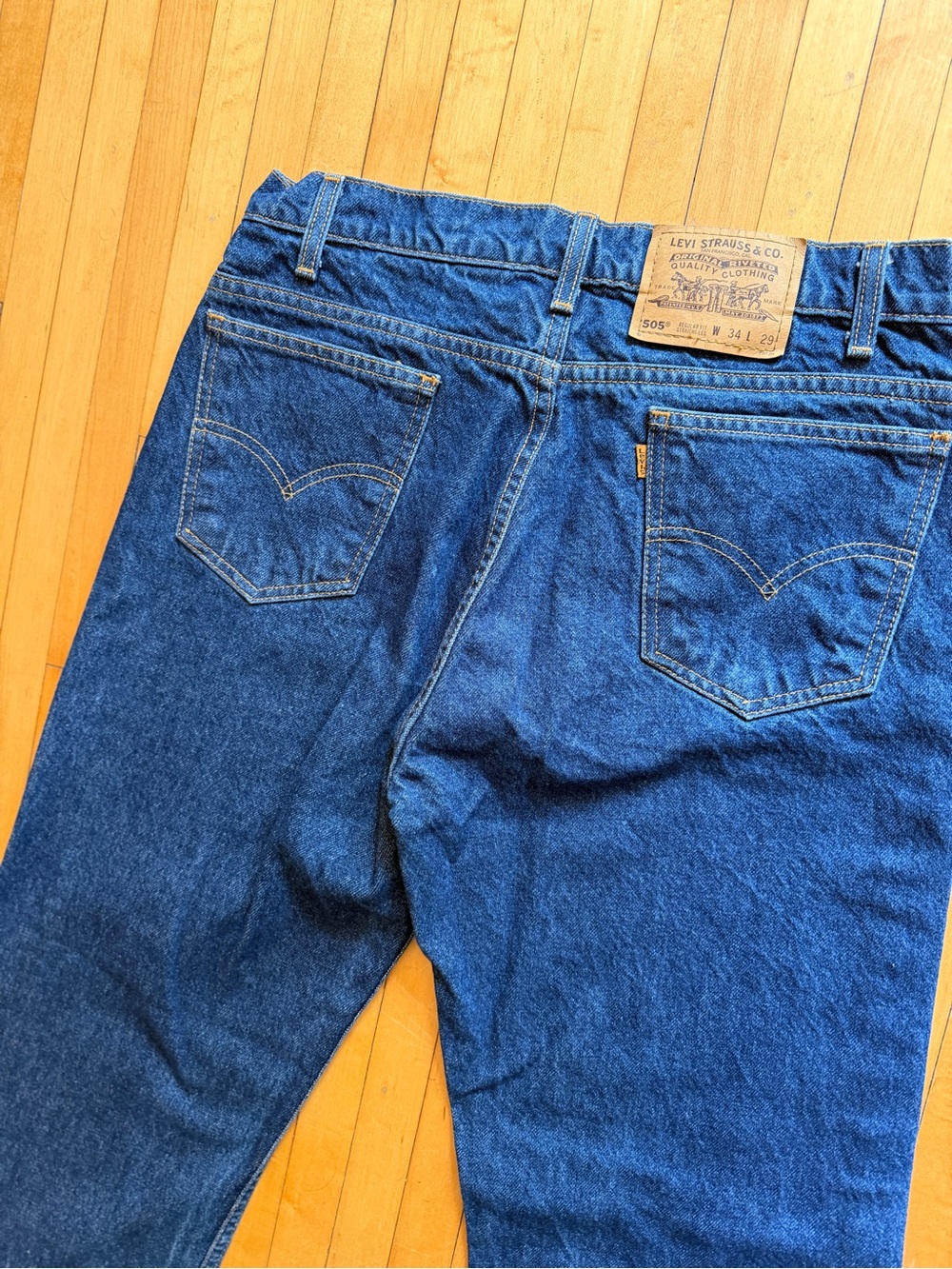 Vintage Levis Orange Tab 20505-0217 Jeans Dark Indigo Wash Denim Sz. 34x29 - Picture 6 of 12